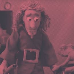 A wizard puppet still from the film