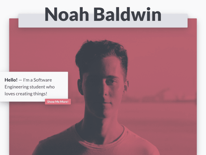 Screenshot of https://noahwbaldwin.me